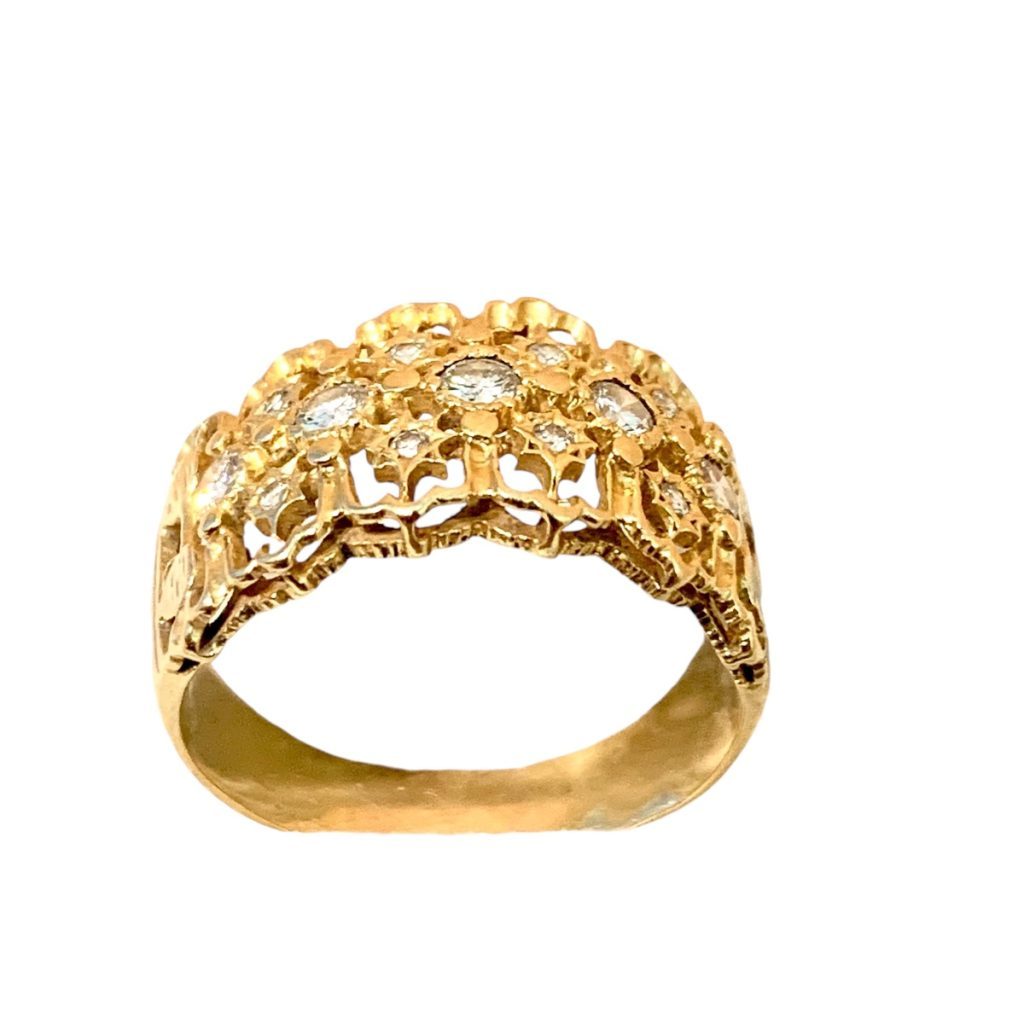 K18 リング メレダイヤ 18金